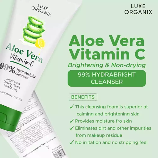 Picture of LUXE ORGANIX ALOE VERA VITAMIN C 99% HYDRABRIGHT CLEANSER