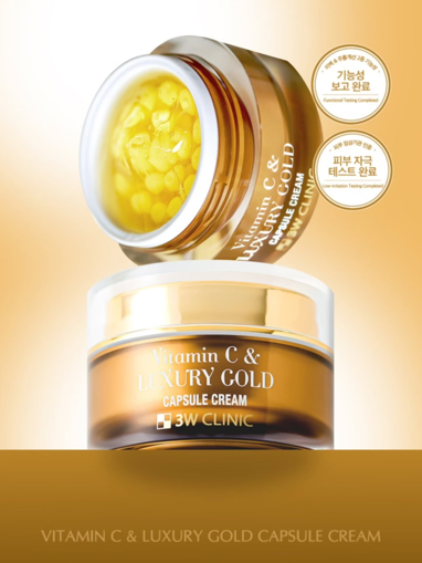 Picture of 3W CLINIC VITAMIN C & LUXURY GOLD CAPSULE CREAM