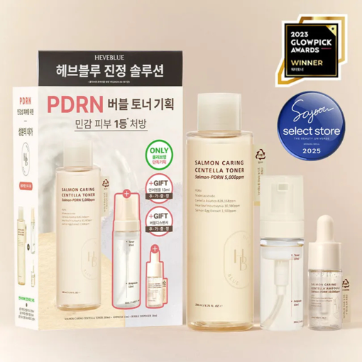 Picture of Heveblue PDRN SALMON CARING CENTELLA TONER 200ML + AMPOULE 13ML