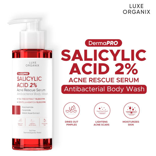 Picture of LUXE ORGANIX SALICYLIC ACID 2% ACNE RESCUE SERUM BODY WASH